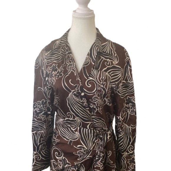 Zara Brown and White Maxi Dress - Picture 11 of 16